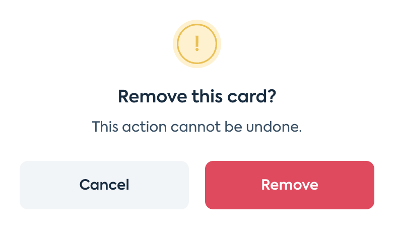 how do i remove my card from crypto.com